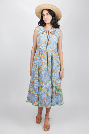 Victor Sleeveless Dress | Vintage Grandmother's Diamond Garden Quilt Top | Small