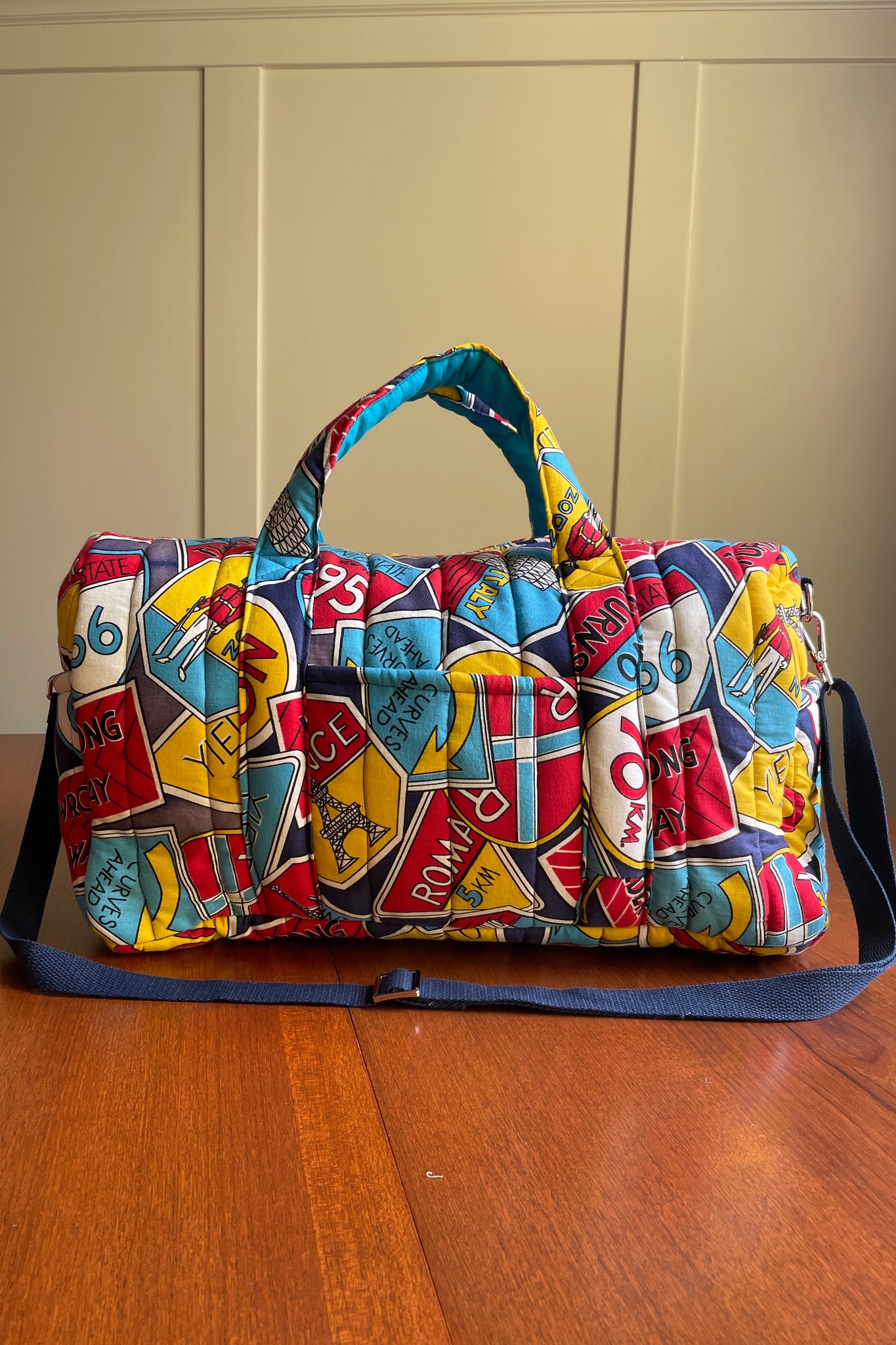 Studio Rework Duffel Bag | Travel Signage Vintage Sleeping Bag