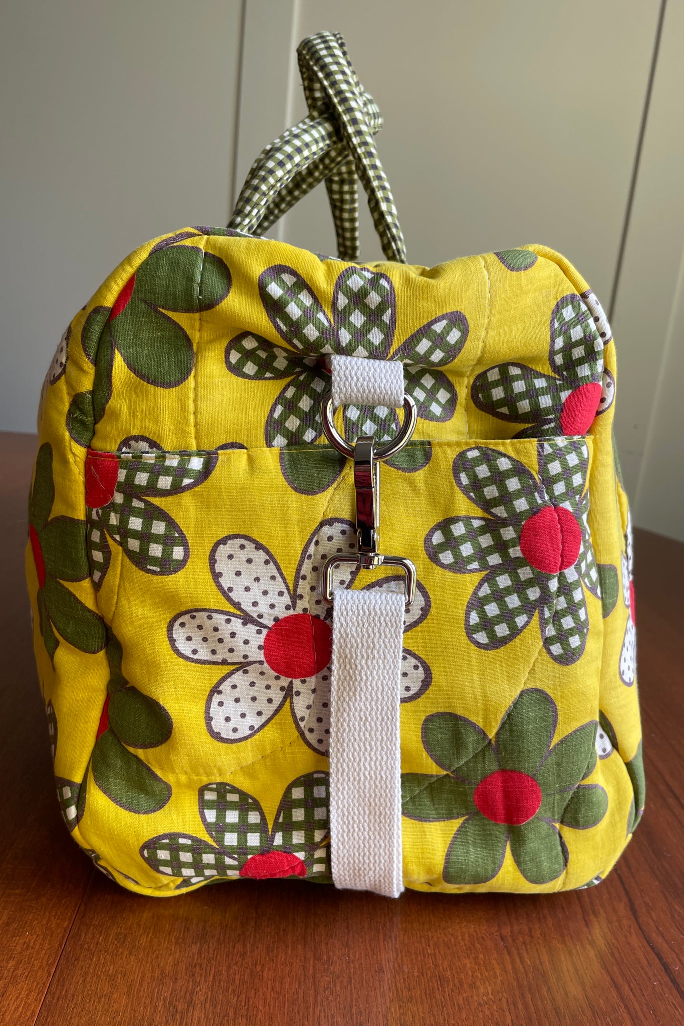 Studio Rework Duffel Bag | Gingham Floral Vintage Sleeping Bag