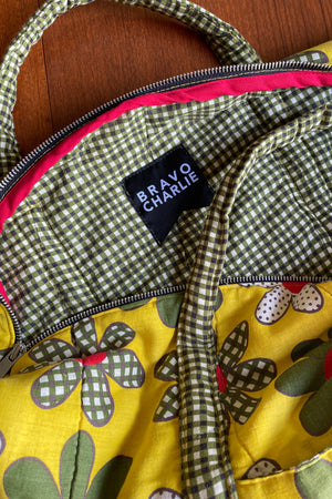 Studio Rework Duffel Bag | Gingham Floral Vintage Sleeping Bag