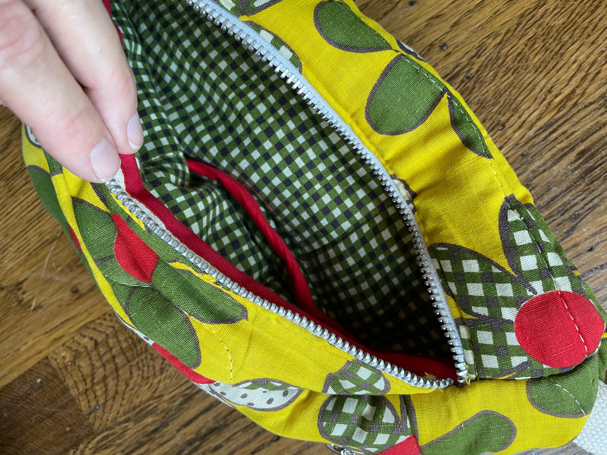 Studio Rework Bum Bag | Gingham Floral Vintage Sleeping Bag