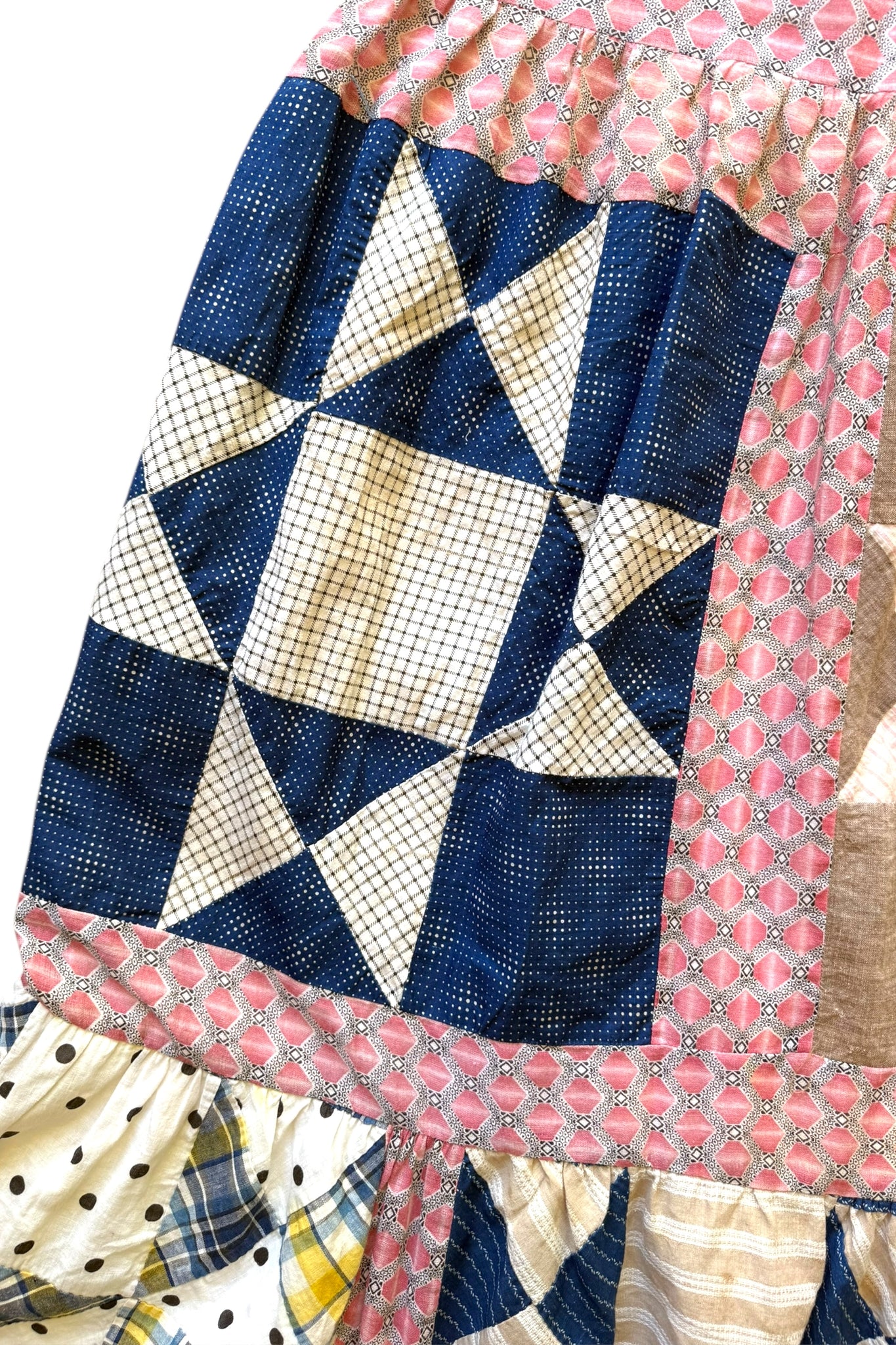 Victor Sleeveless Dress | Antique Ohio Star Quilt Top | Small