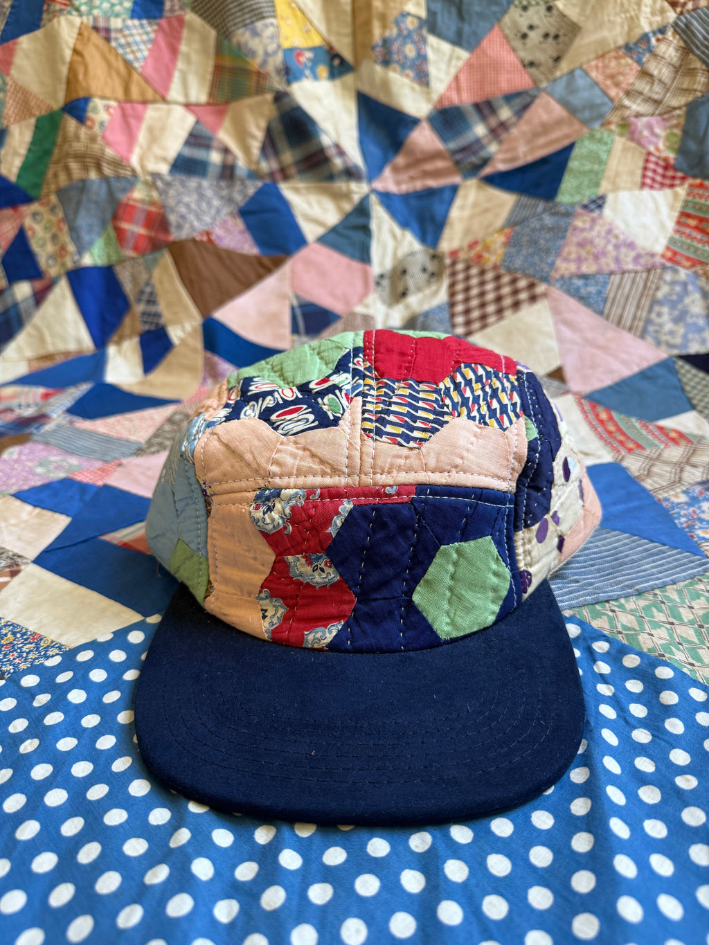Lower Park x Bravo Charlie | Five Panel Hat | Vintage Quilt