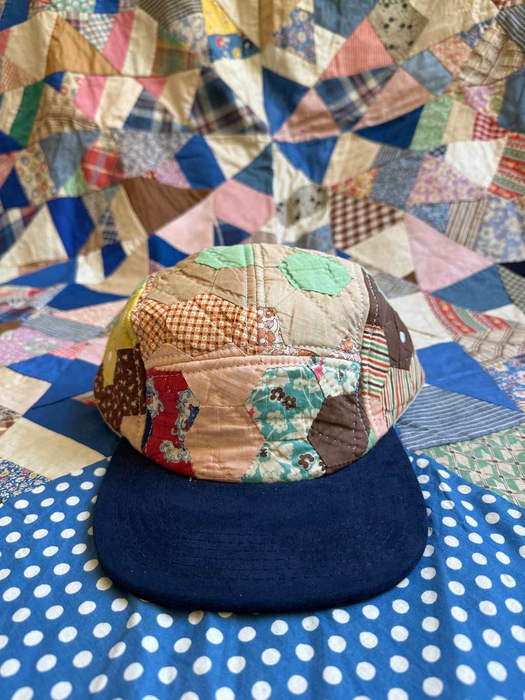 Lower Park x Bravo Charlie | Five Panel Hat | Vintage Quilt