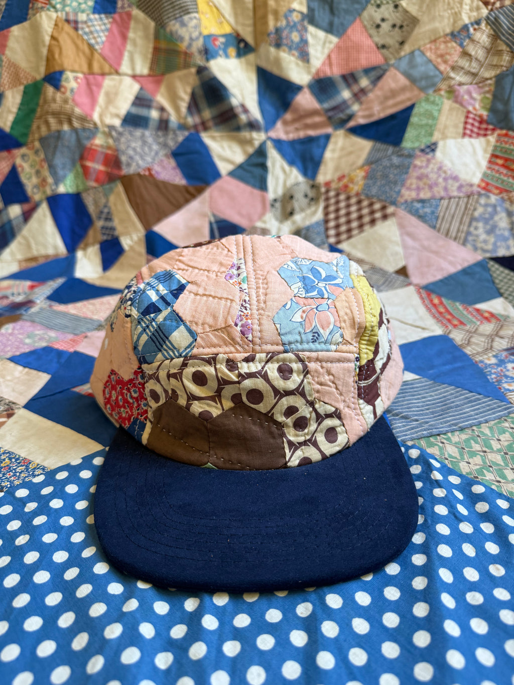 Lower Park x Bravo Charlie | Five Panel Hat | Vintage Quilt