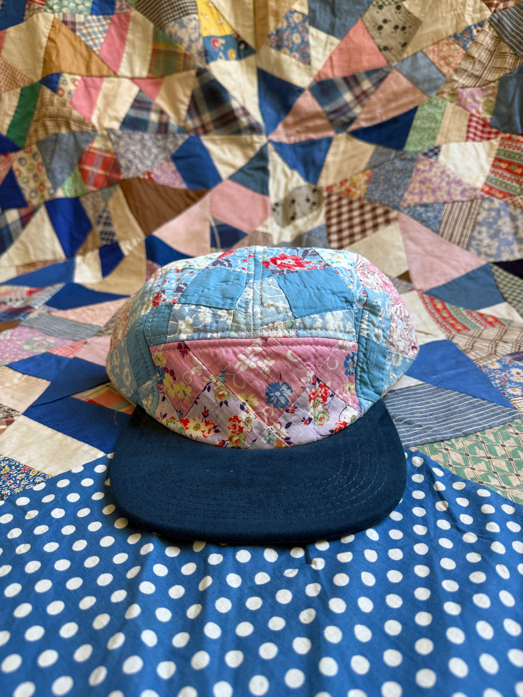 Lower Park x Bravo Charlie | Five Panel Hat | Vintage Quilt