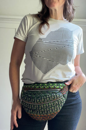 Studio Rework Bum Bag | Graphic Strawberry Vintage Sleeping Bag