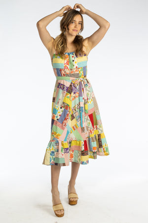 Foxtrot Wrap Dress | 1950s/60s Quilt Top | Medium