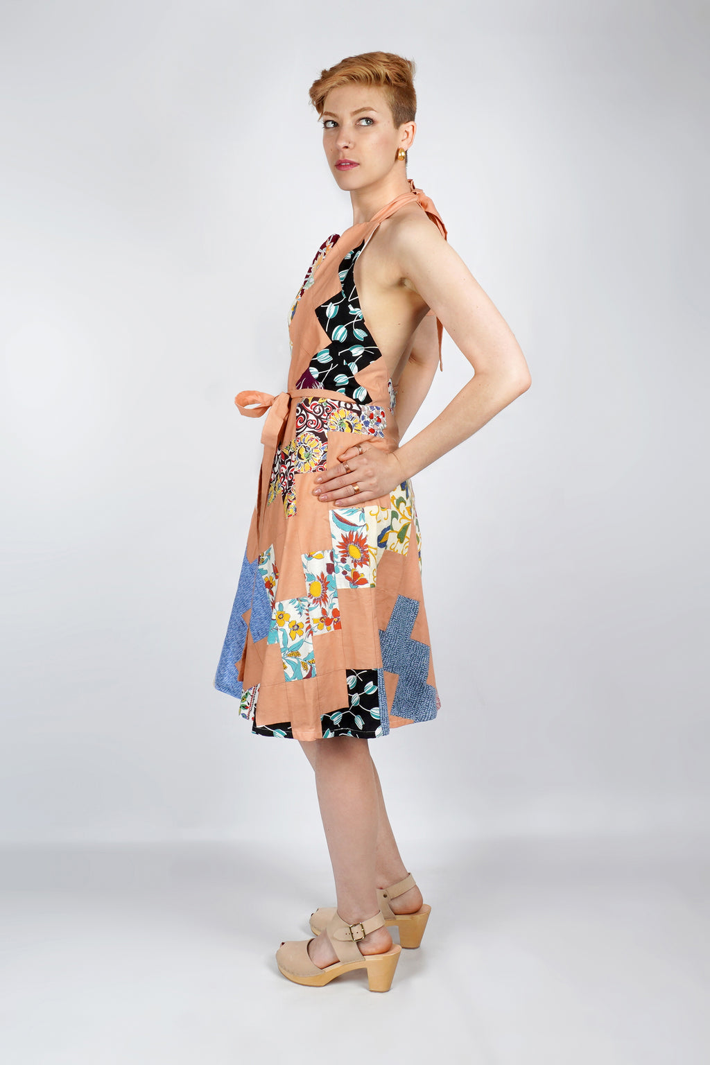 Foxtrot Wrap Dress | 1940s Quilt Top | Medium