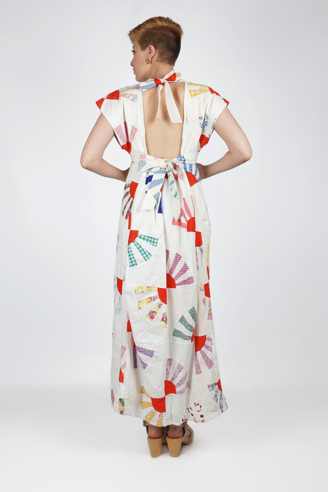 echo maxi dress Echo Maxi Dress | 1950s Grandmother's Fan Quilt Top
