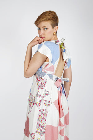 Echo Maxi Dress | 1950s/60s Quilt Top | Small Bravo Charlie Echo Maxi Dress | 1950s/60s Quilt Top | Small Bravo Charlie