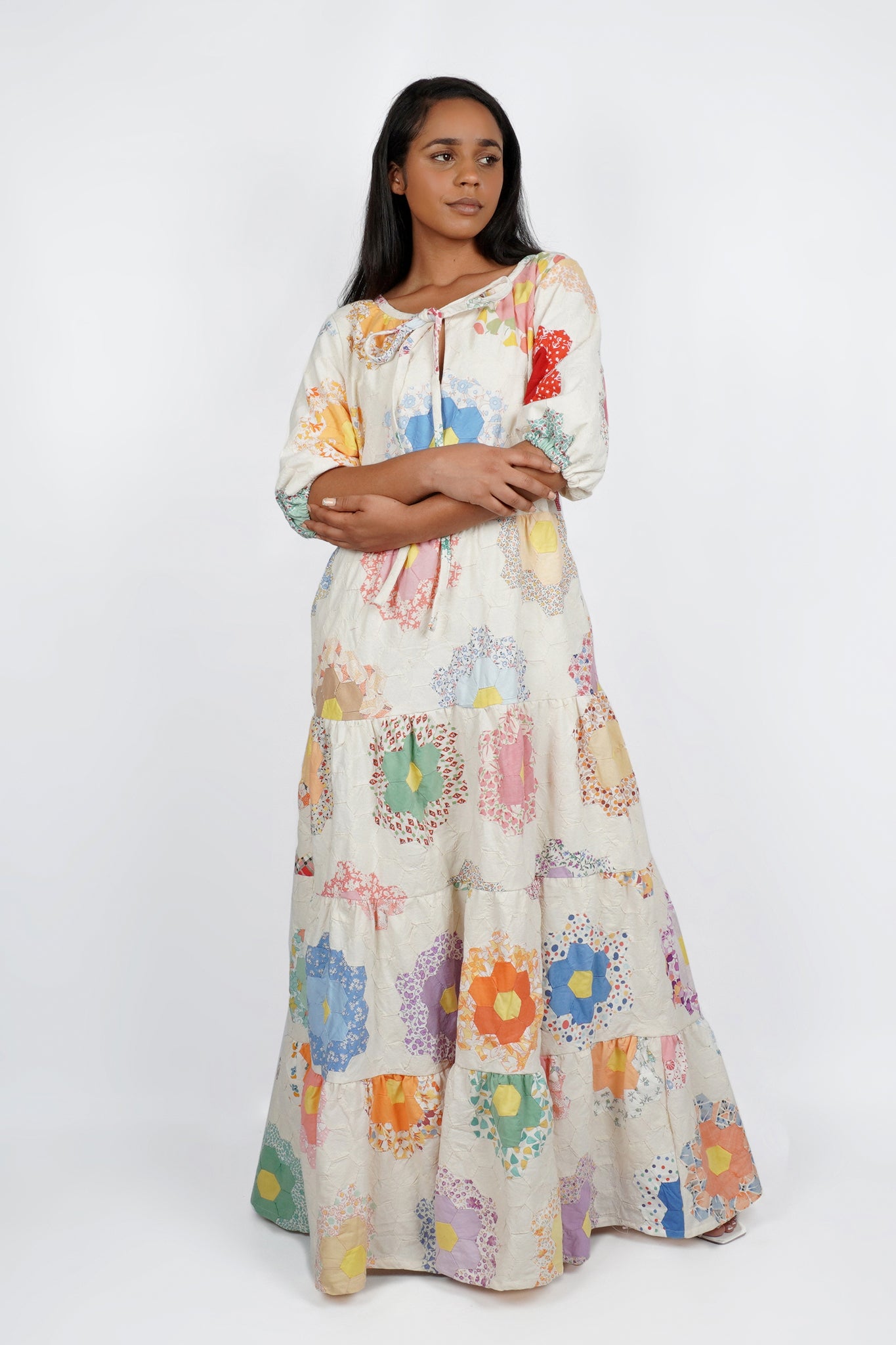 Victor Maxi Dress | 1930s Quilt Top | Small Bravo Charlie Victor Maxi Dress | 1930s Quilt Top | Small Bravo Charlie