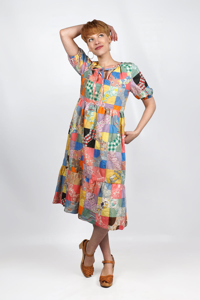 Victor Dress | 1930s Quilt Top | XS – Bravo Charlie